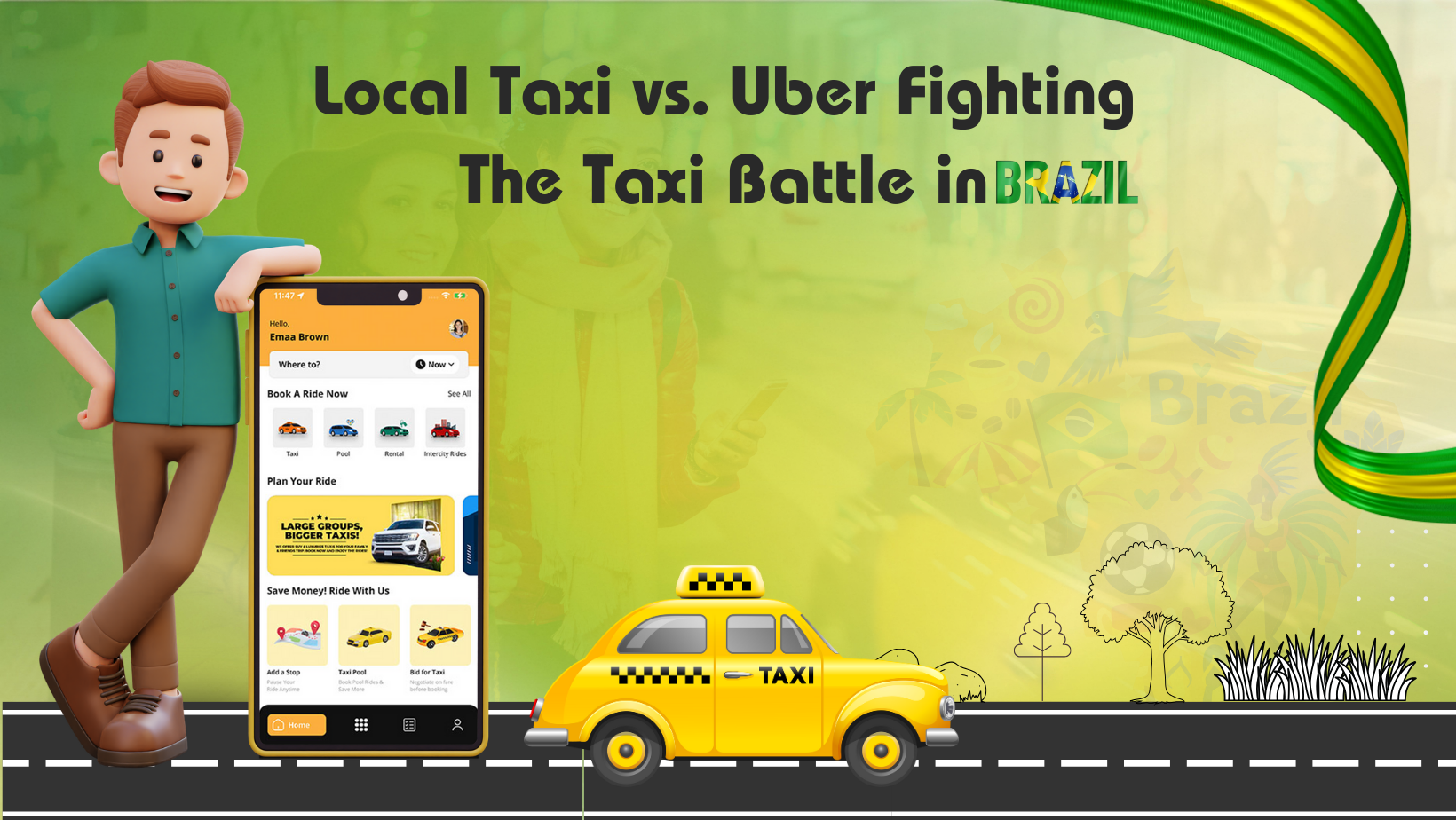 Local Taxi vs. Uber Fighting